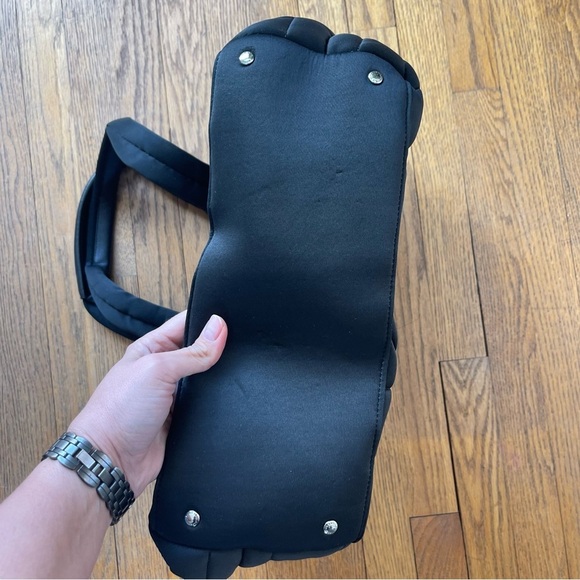 Karl Lagerfeld Voyage Black Puffy Tote Bag Black NWT - Picture 4 of 10